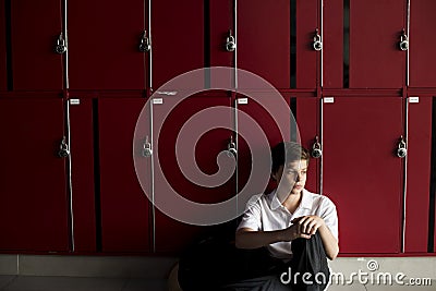 Young student torturing of school bullying Stock Photo