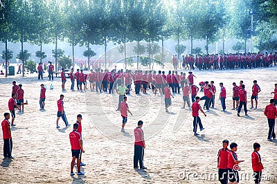 The young students of shaolin martial arts Editorial Stock Photo