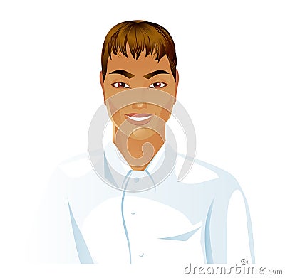 Young successful manager Vector Illustration