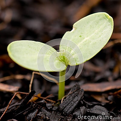 Young sunflower Stock Photo