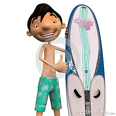 A young surfer Stock Photo