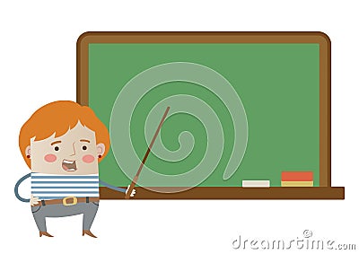 Young teacher Vector Illustration