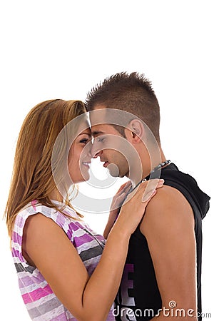 Young teen couple Stock Photo