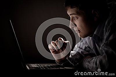 Young tired businessman Stock Photo