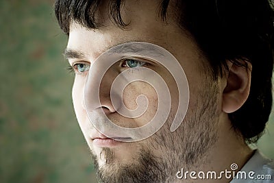 Young tired man Stock Photo