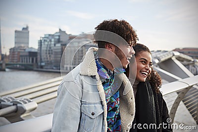 Young Tourist Couple Visiting London In Winter Editorial Stock Photo