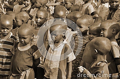 Young unidentified African children Editorial Stock Photo