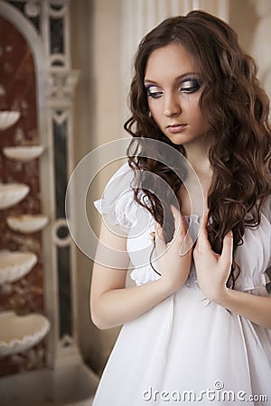 Young victorian lady Stock Photo