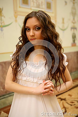 Young victorian lady Stock Photo