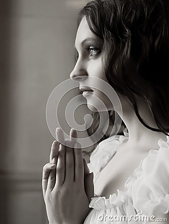 Young victorian lady Stock Photo