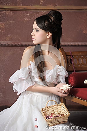 Young victorian lady Stock Photo