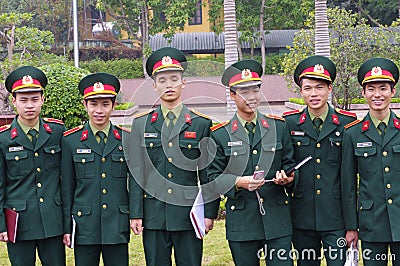 Young Vietnamese cadets Editorial Stock Photo