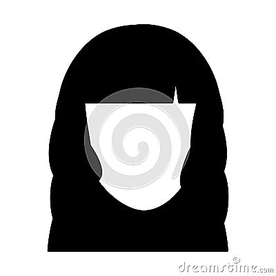 Young woman avatar character Vector Illustration