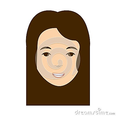 Young woman avatar character Vector Illustration