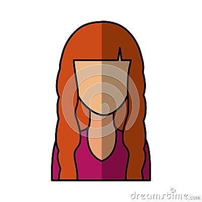 Young woman avatar character Vector Illustration