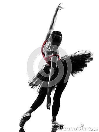 Young woman ballerina ballet dancer dancing Stock Photo