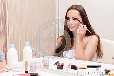The young woman in beauty make-up concept Stock Photo