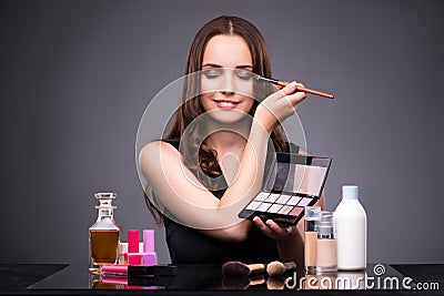 The young woman in beauty make-up concept Stock Photo