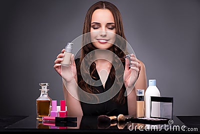 The young woman in beauty make-up concept Stock Photo