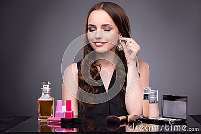 The young woman in beauty make-up concept Stock Photo