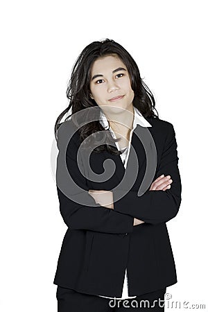 Young woman in business suit Stock Photo