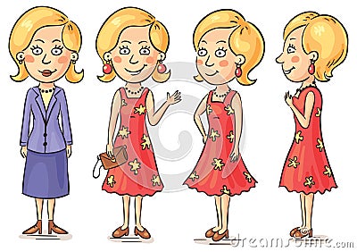 Young woman Vector Illustration