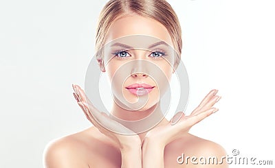 Young Woman with clean, fresh, skin. Stock Photo