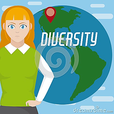 Diversity around the world Vector Illustration