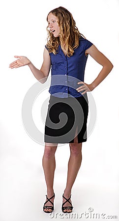 Young woman gesturing Stock Photo