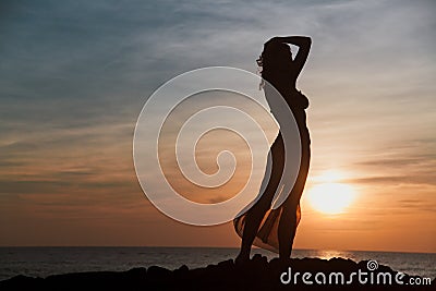 Young woman in Goa Stock Photo