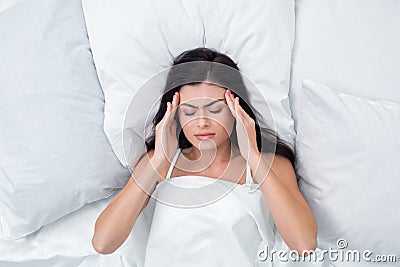 Young Woman Headache Pain Concept Stock Photo