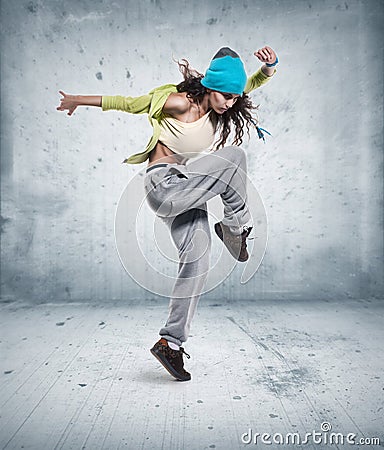 Young woman hip hop dancer Stock Photo