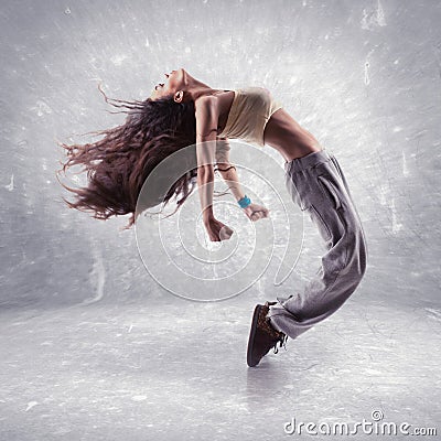 Young woman hip hop dancer Stock Photo