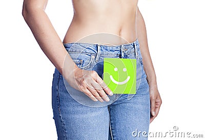 Vaginal or urinary system health and women`s health concepts Stock Photo