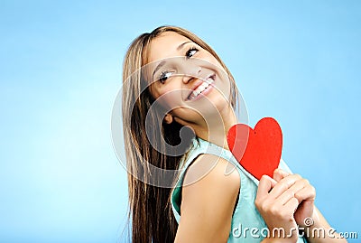 Young woman in love Stock Photo