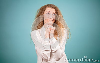 Young woman making a dissatisfied face. Stock Photo