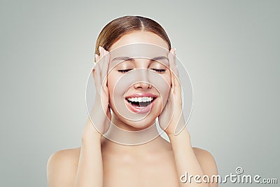 Young woman model portrait. Facial treatment, aesthetic medicine and cosmetology concept Stock Photo