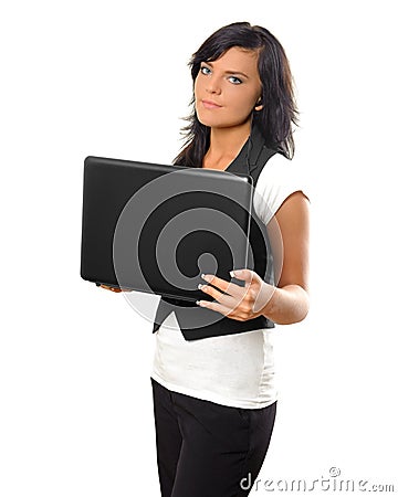 Young woman with notebook Stock Photo