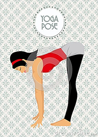 Young woman practicing yoga Vector Illustration