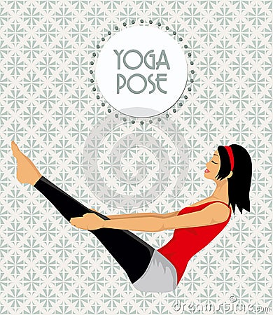 Young woman practicing yoga Vector Illustration