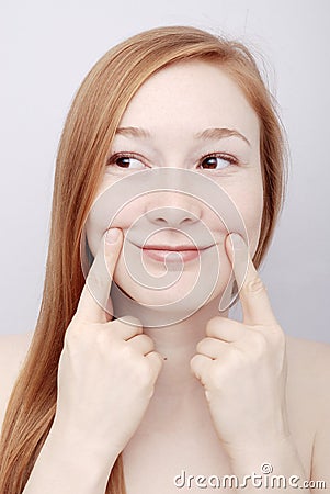Young woman smilling Stock Photo