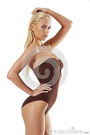 Young woman in swimsuit Stock Photo