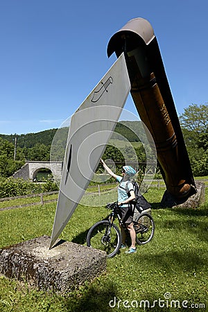 Knife, Trattenbach, Oberosterreichischen Voralpen, Oberosterreich, Austria Editorial Stock Photo