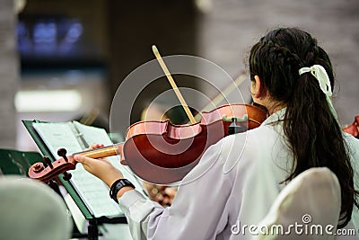 young woman violinist Editorial Stock Photo