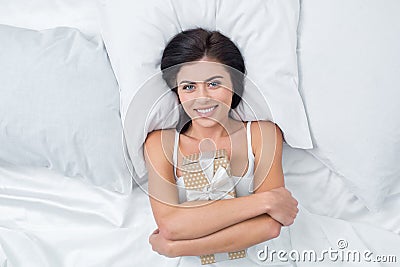 Young Woman Wake Up Concept Stock Photo