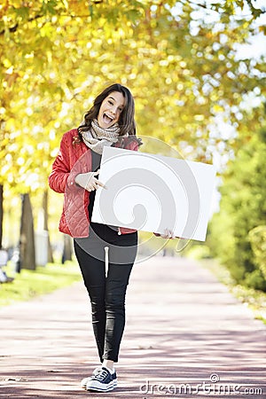 Young woman walking Stock Photo