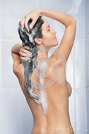 La situación. - Página 4 Young-woman-washing-head-shampoo-back-view-her-shower-33282045