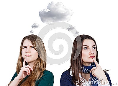 Young women daydream Stock Photo