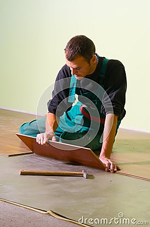 Young worker carpenter Stock Photo