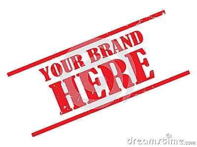 Your brand here stamp Stock Photo